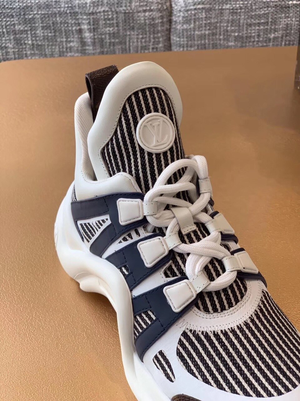 Louis Vuitton Archlight Sneakers Calfskin Leather Fall/Winter Collection White/Black/Brown - Soul Replicas