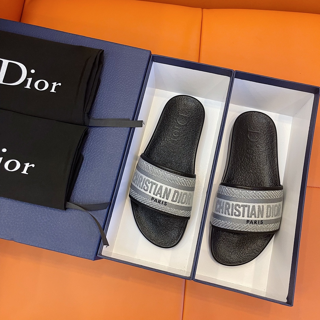 Christian Dior Aqua Sandal Black/Grey For Men CD - Soul Replicas