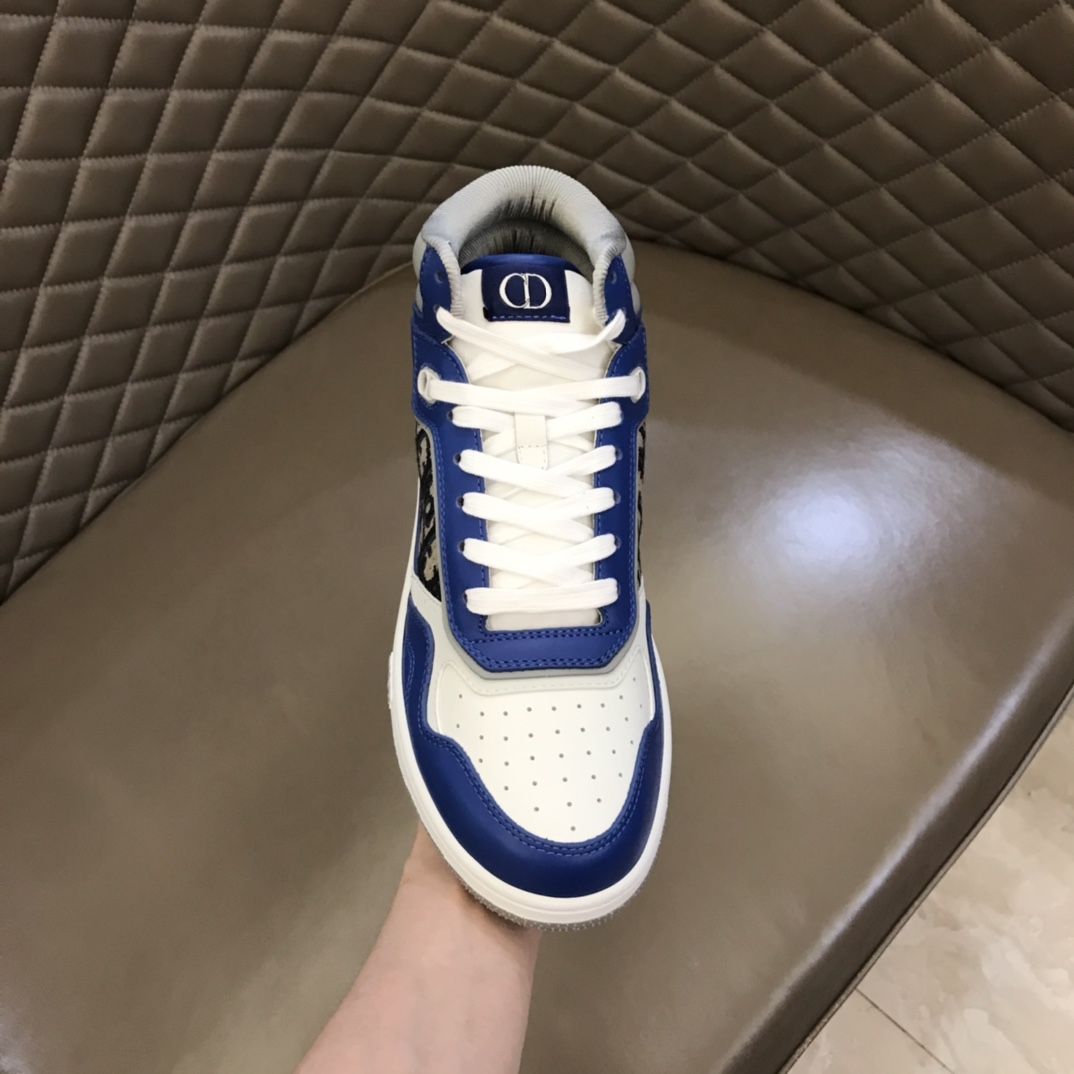 Christian Dior B27 High-Top Sneaker Blue For Men CD 3SH133ZIR_H568 - Soul Replicas