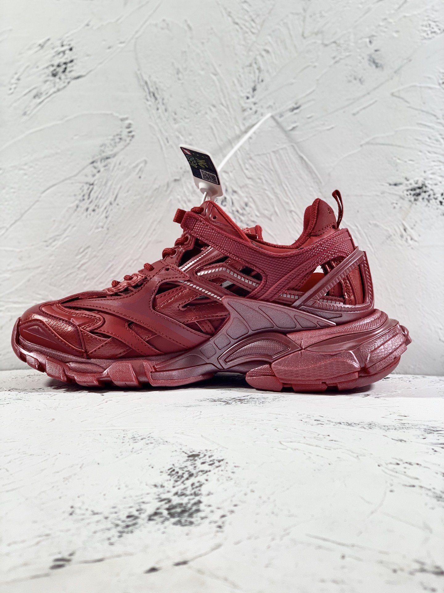 Balenciaga Track.2 Clear Sole Trainers Red For Women - Soul Replicas