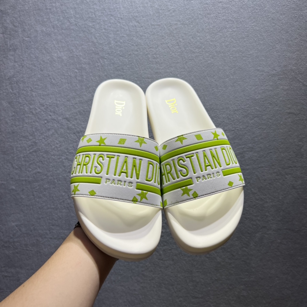 Christian Dior Dway Slide White/Orange For Men CD - Soul Replicas