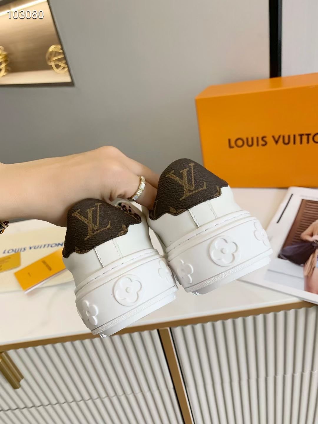 Louis Vuitton Time Out Sneaker White For Women LV - Soul Replicas