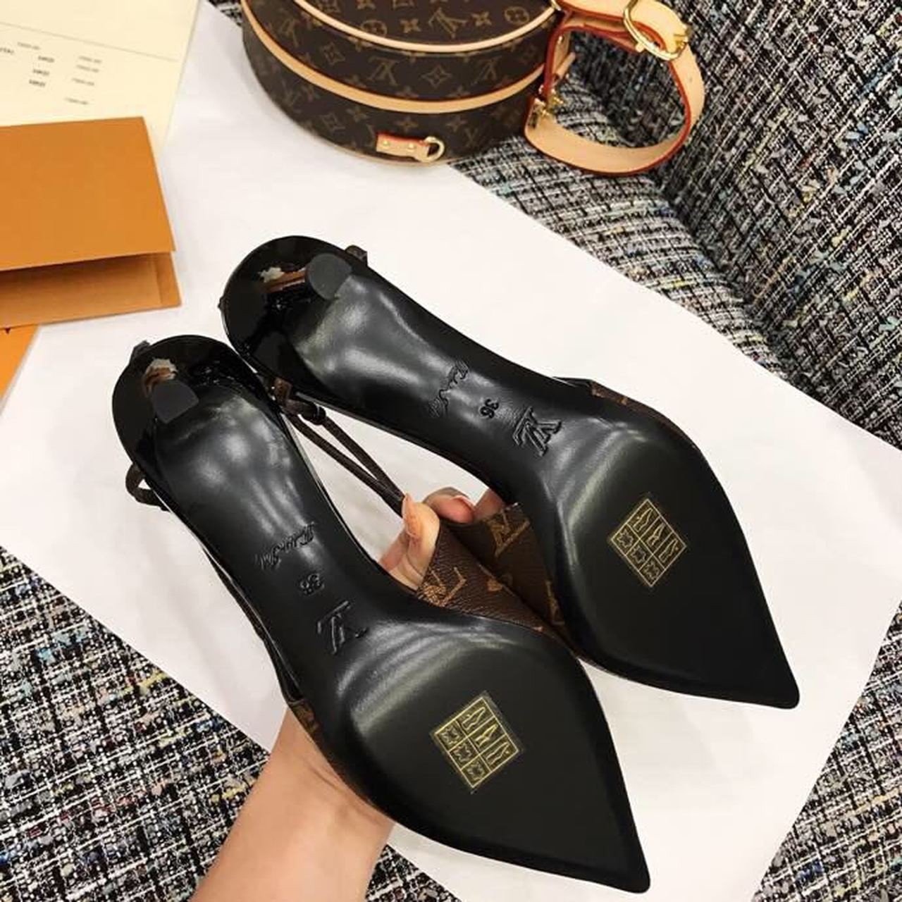 Louis Vuitton Ch?rie Slingback Pump Spring/Summer Collection 1A5BPP Brown - Soul Replicas