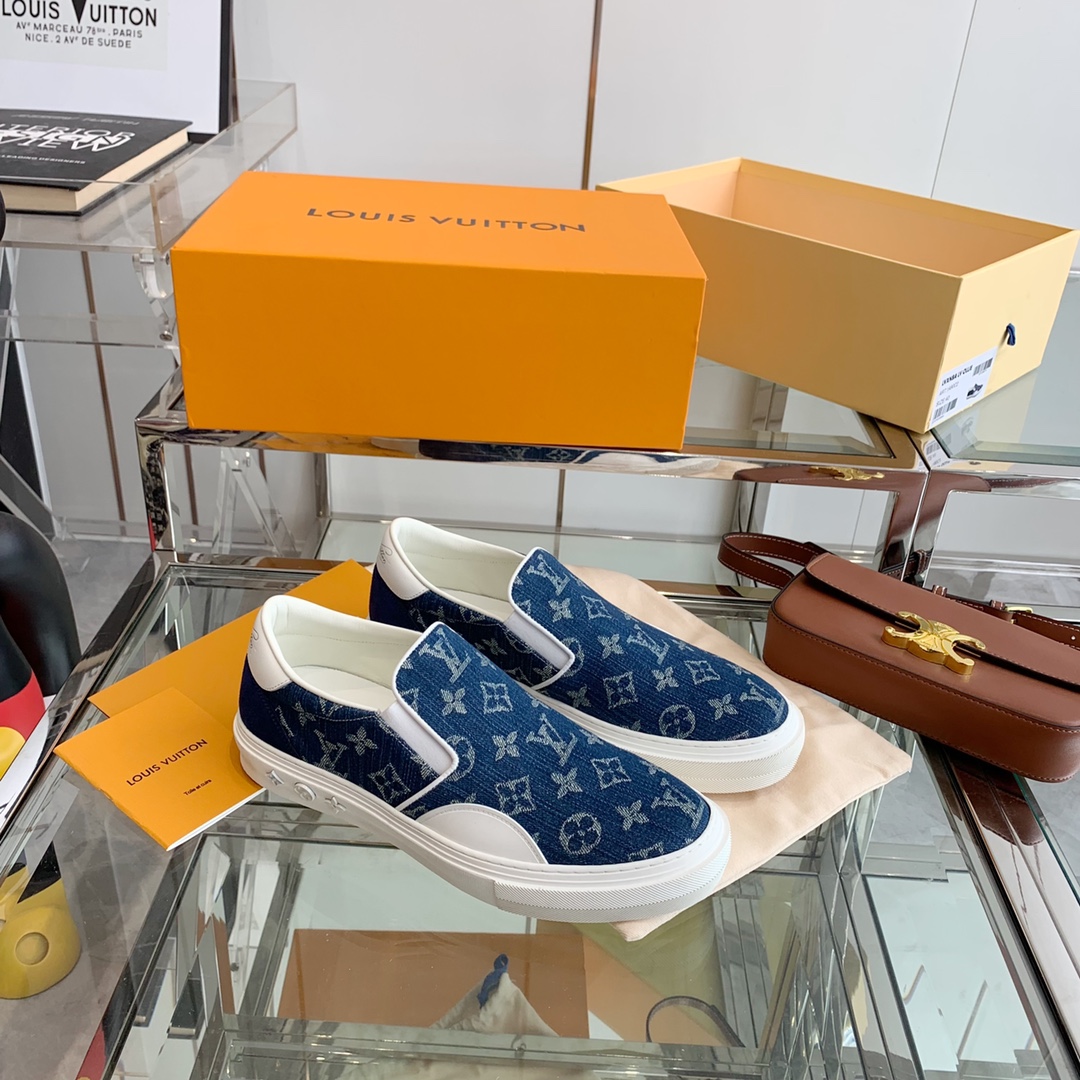 Louis Vuitton Women's Trocadero Slip On Light Blue For Women LV - Soul Replicas