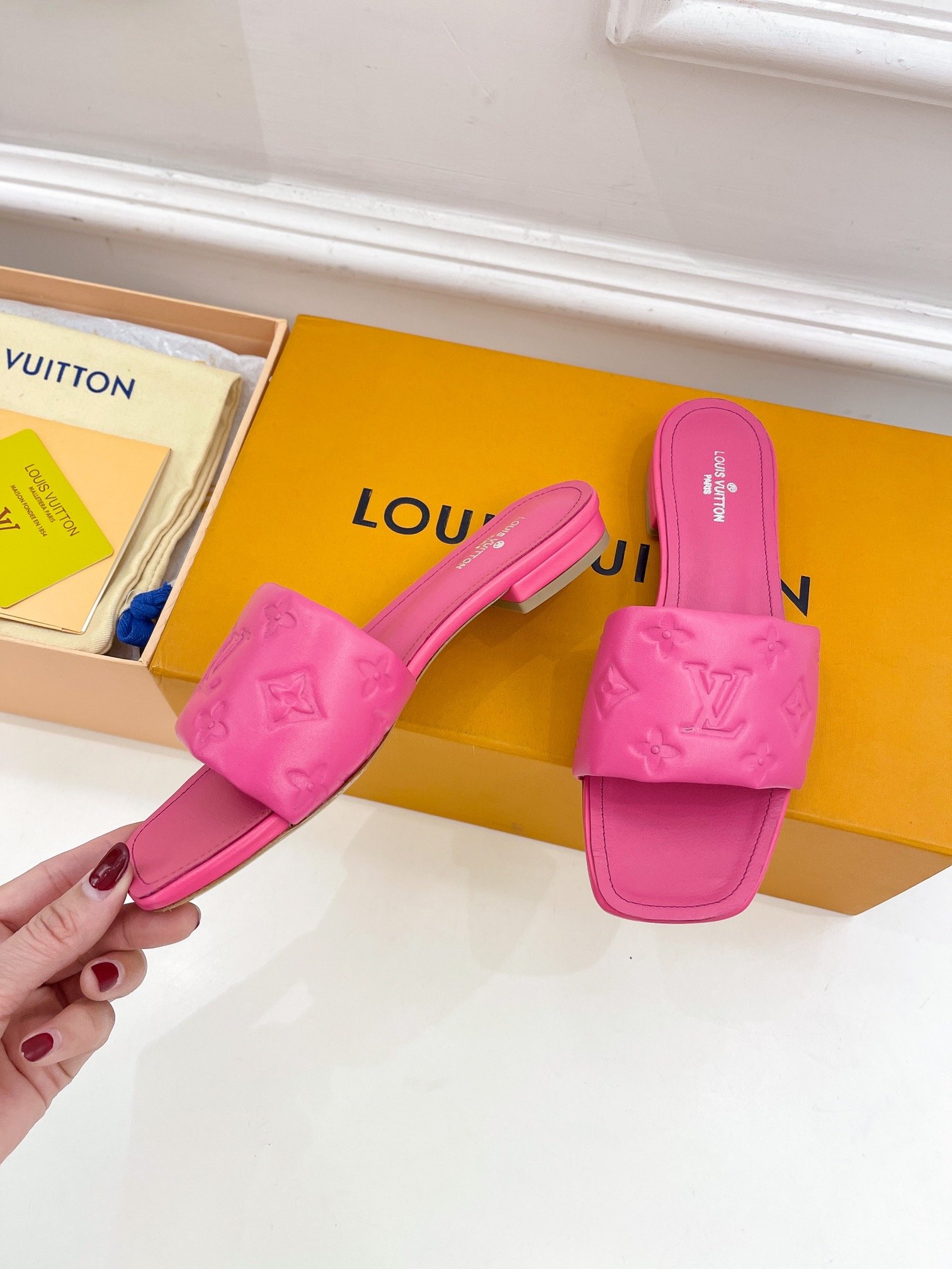 Louis Vuitton Women's Revival Flat Mule Pink For Women LV 1A9PAX - Soul Replicas