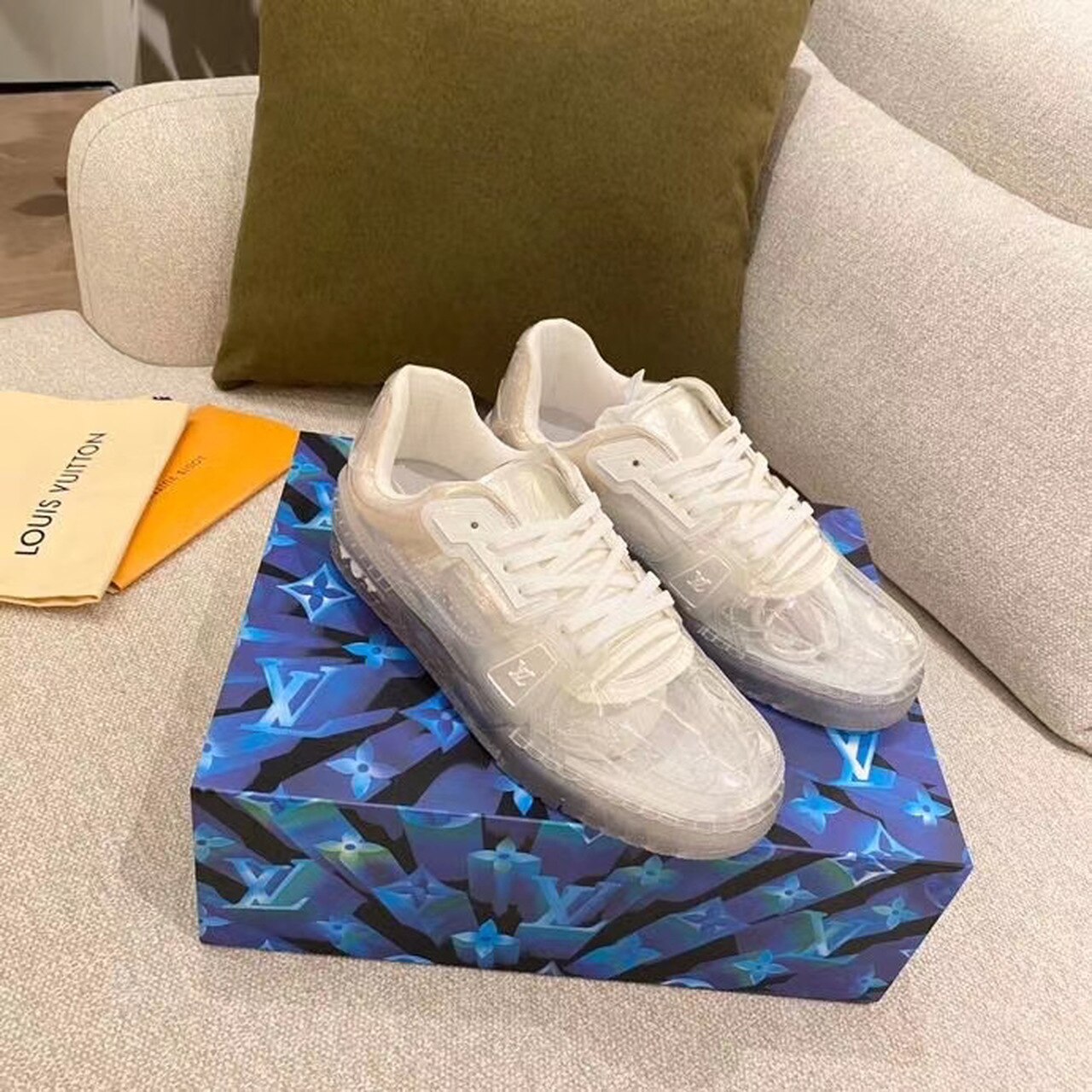Louis Vuitton Trainer Sneaker Transparent Virgil Abloh For Women LV - Soul Replicas