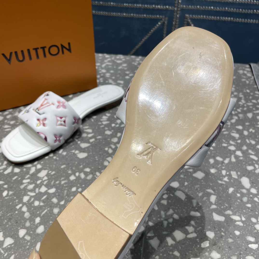 Louis Vuitton Women's Revival Flat Mule White For Women LV 1AAORE - Soul Replicas