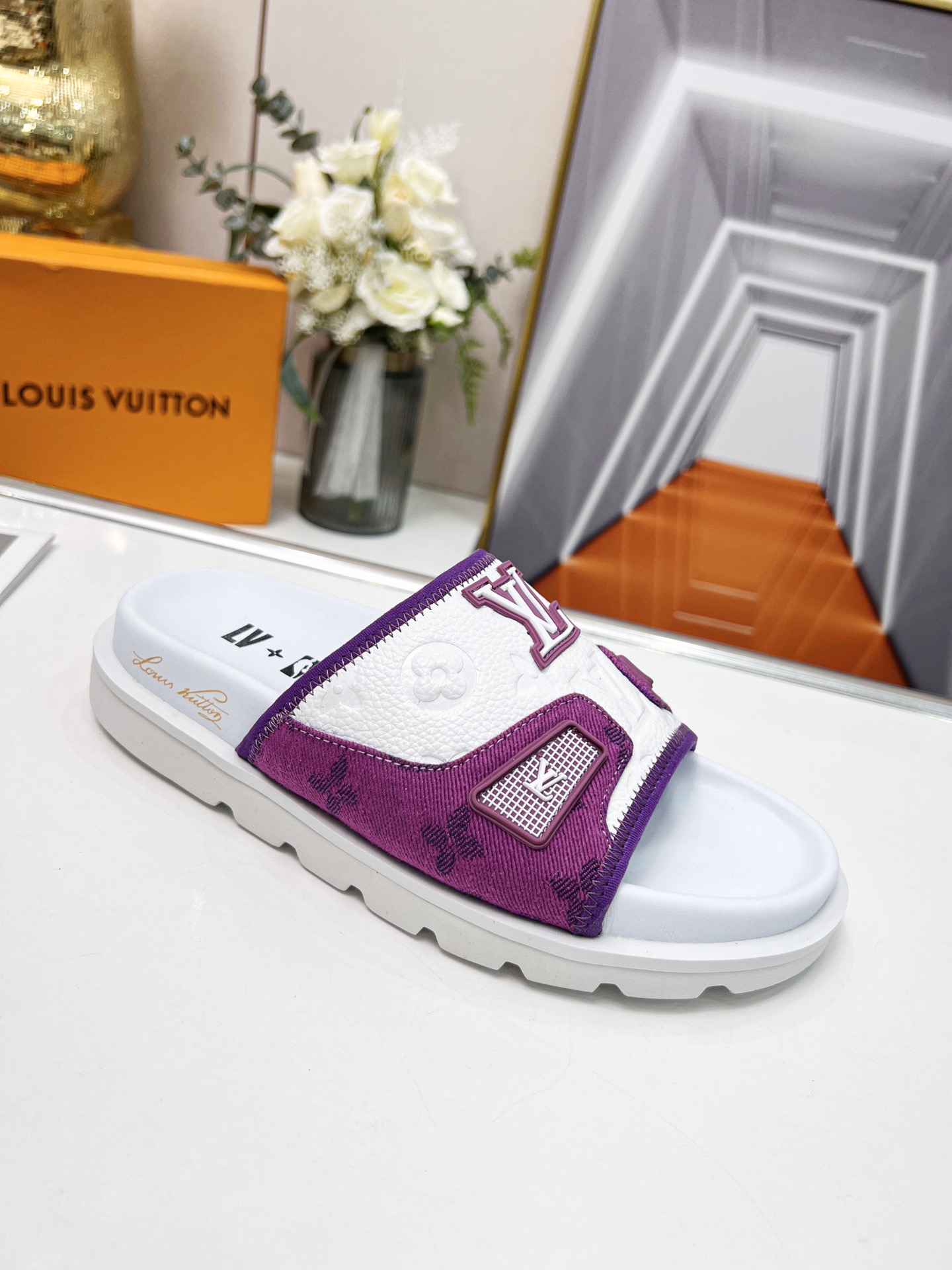 Louis Vuitton Women's Pool Pillow Comfort Mule Violet For Women LV - Soul Replicas