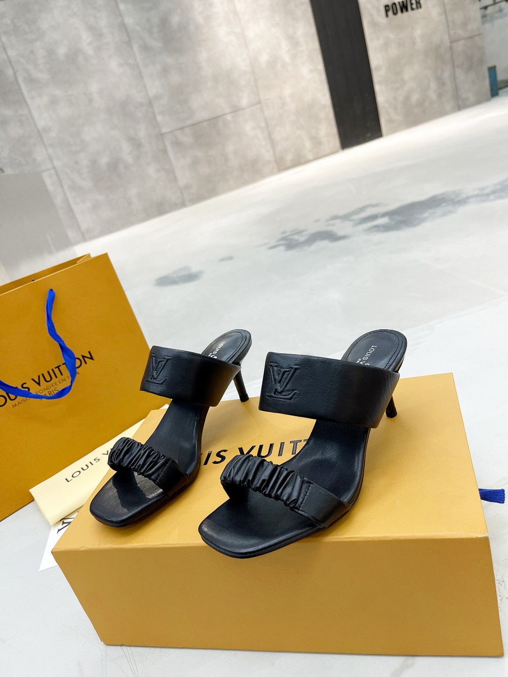 Louis Vuitton Women's Drapy Mule Black For Women LV 1AAB39 - Soul Replicas