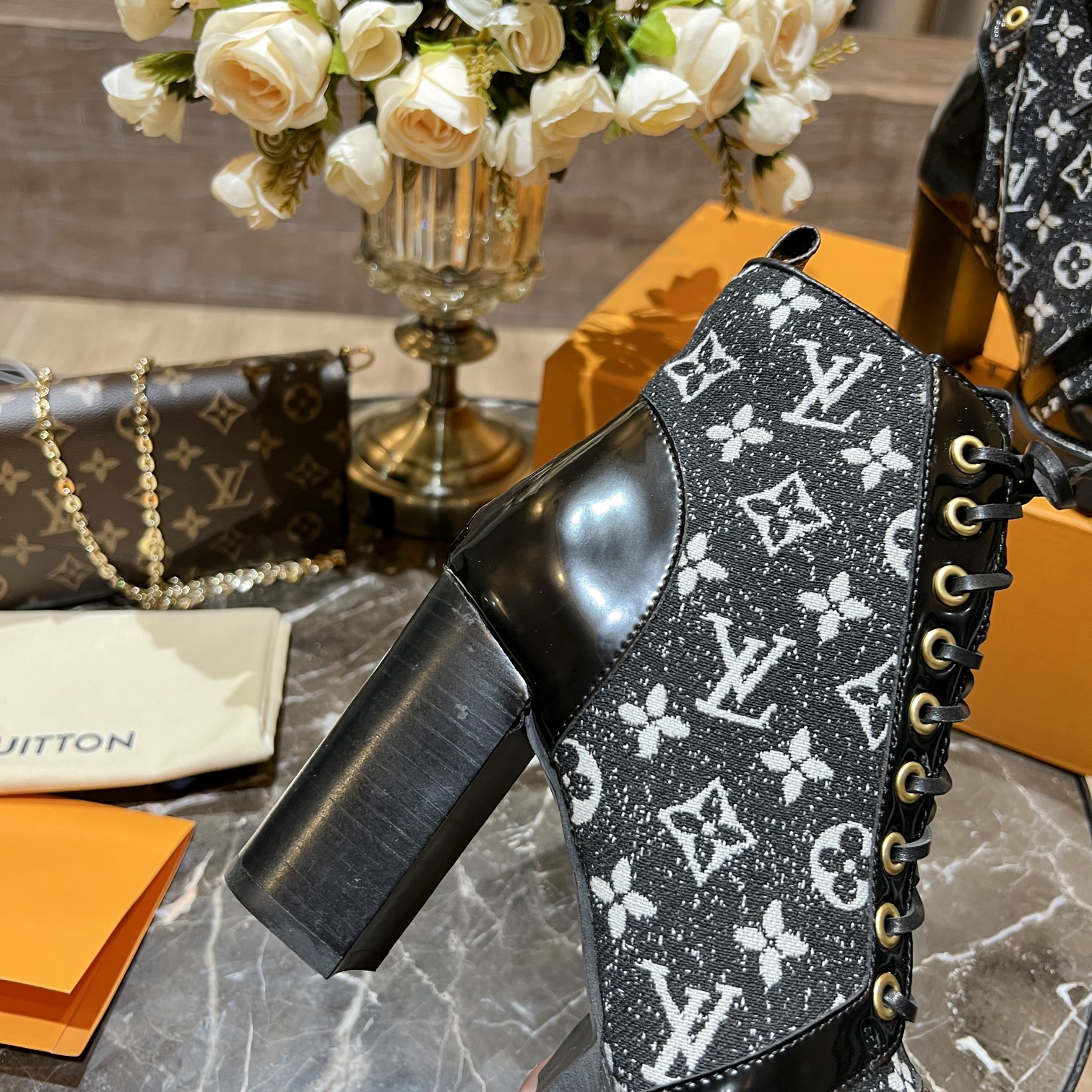 Louis Vuitton Women's Star Trail Ankle Boot Black For Women LV - Soul Replicas