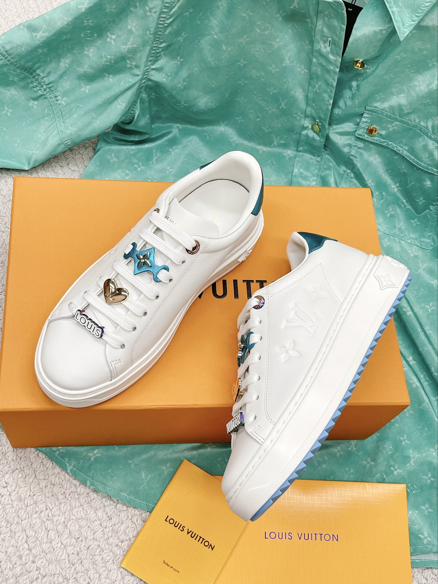 Louis Vuitton Women's Time Out Sneaker Blue For Women LV 1AADNP - Soul Replicas