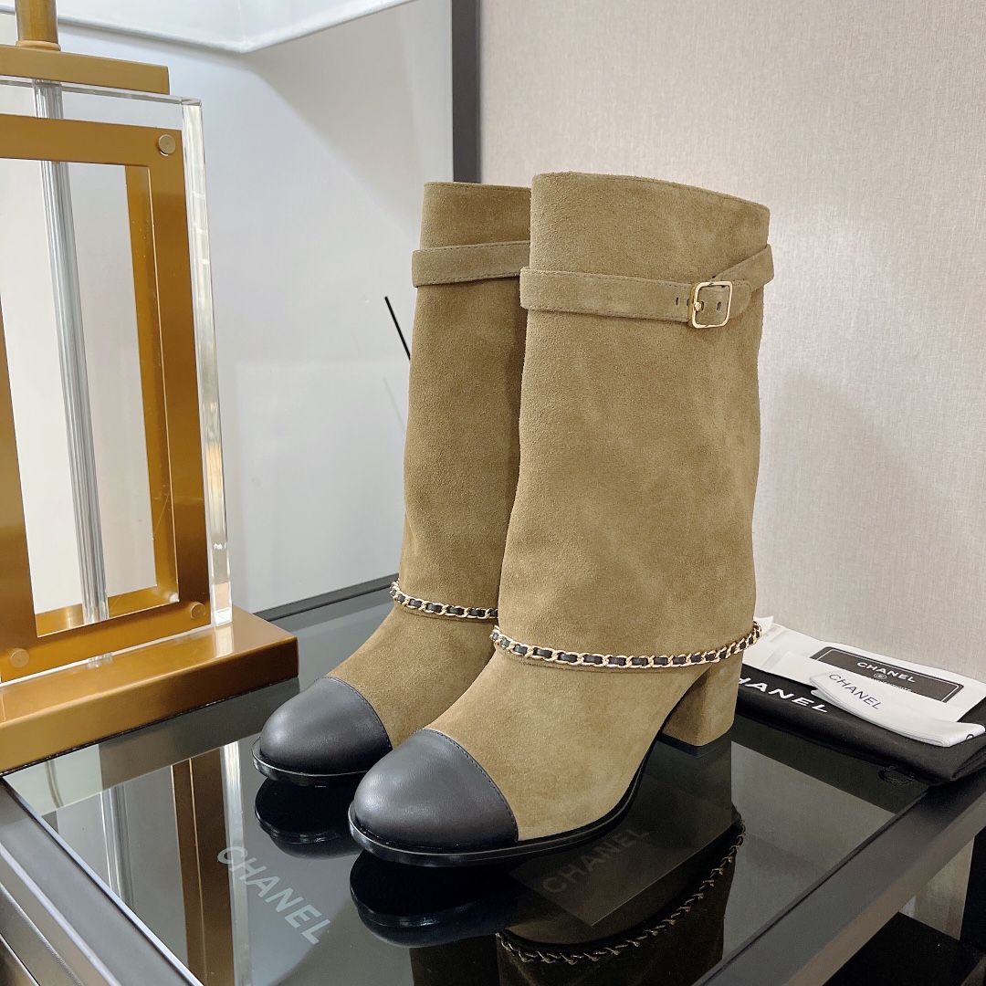 Chanel Women's Ankle Boots Brown For Women 2in/5cm - Soul Replicas