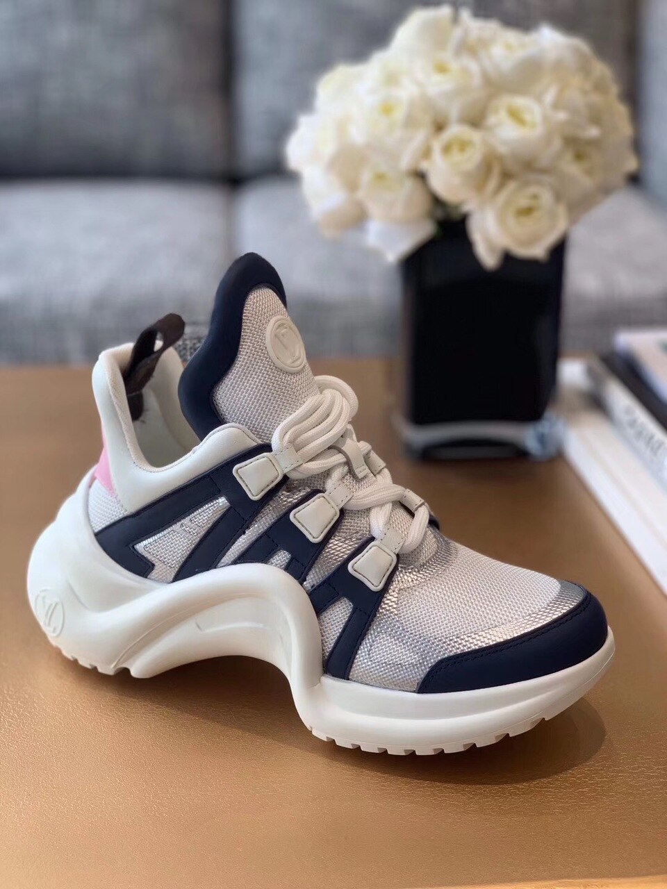 Louis Vuitton LV Archlight Sneaker Monogram Material Blue/White For Women LV - Soul Replicas