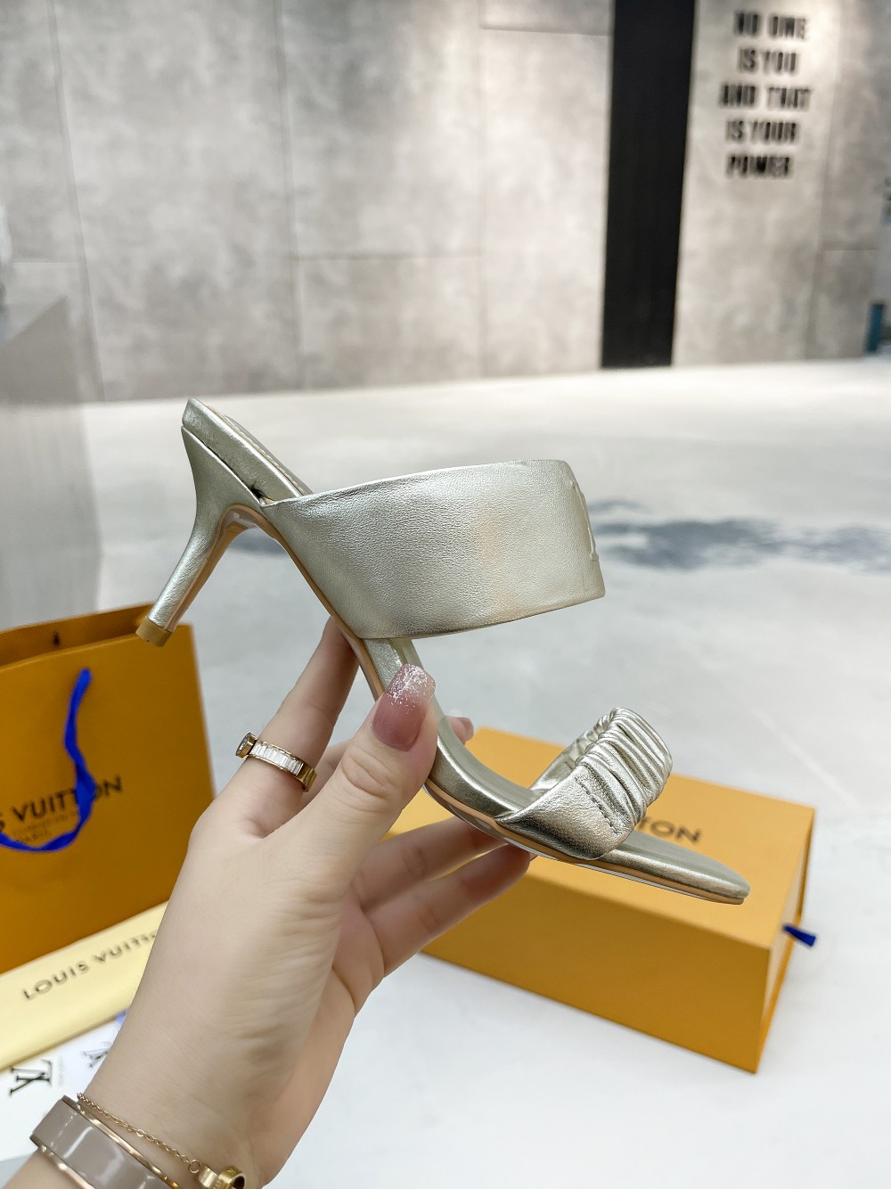 Louis Vuitton Women's Drapy Mule Gold For Women LV - Soul Replicas