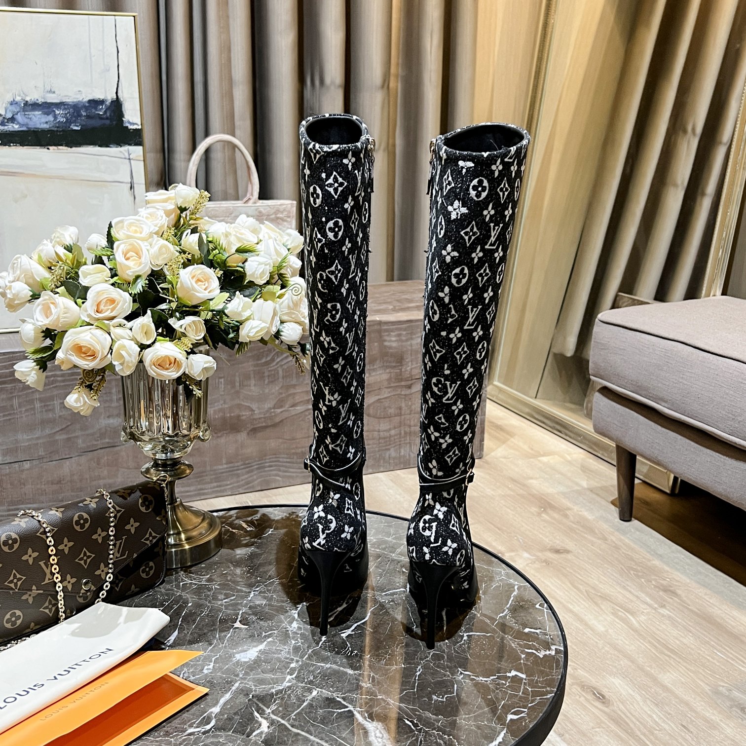 Louis Vuitton Women's Bottine Silhouette Black For Women LV - Soul Replicas