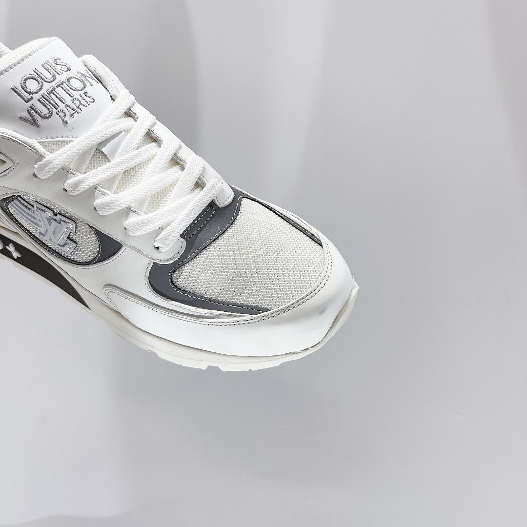 Louis Vuitton Run Away Sneaker Iridescent Textile White For Women LV - Soul Replicas