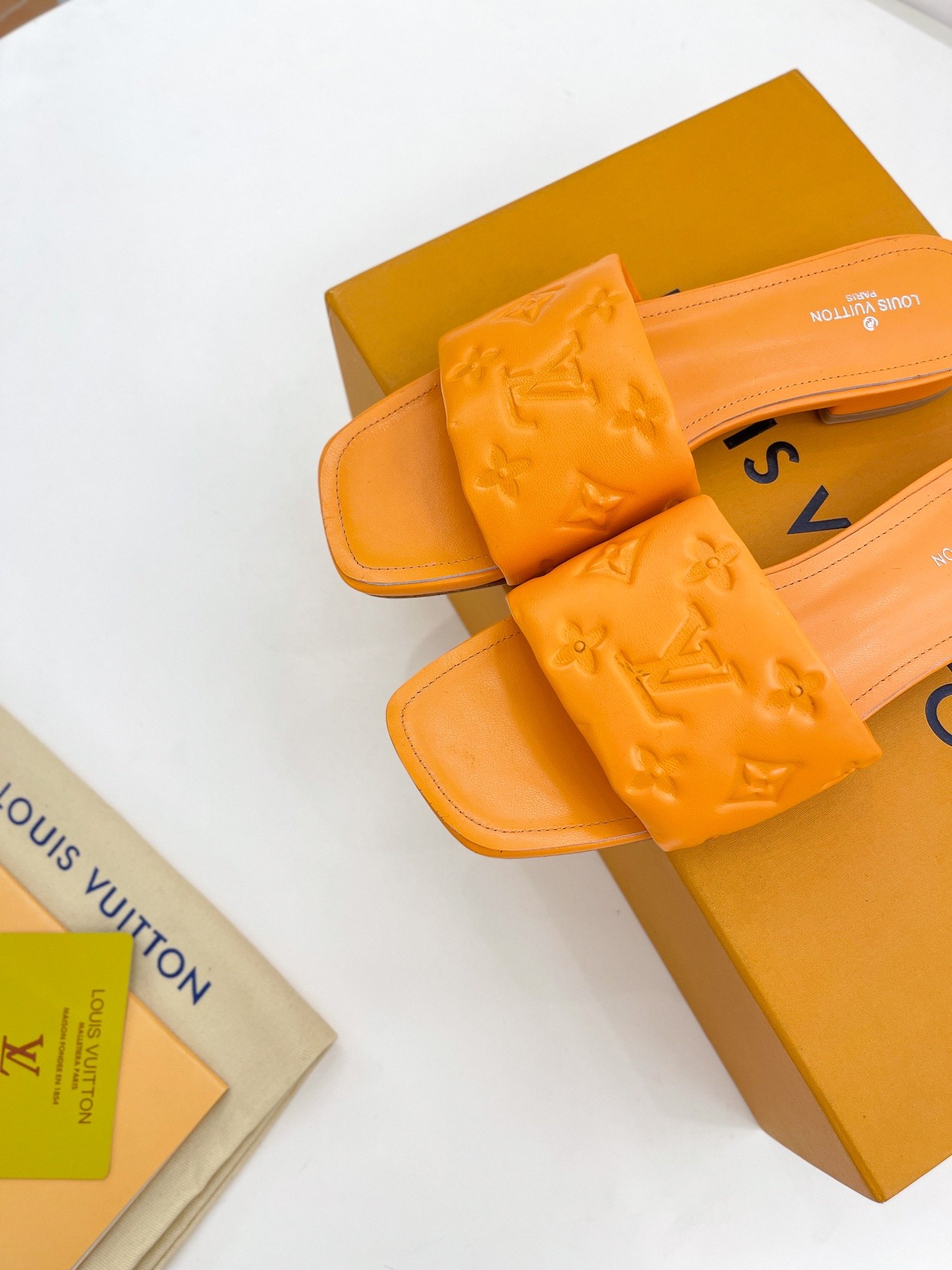 Louis Vuitton Women's Revival Flat Mule Orange For Women LV - Soul Replicas