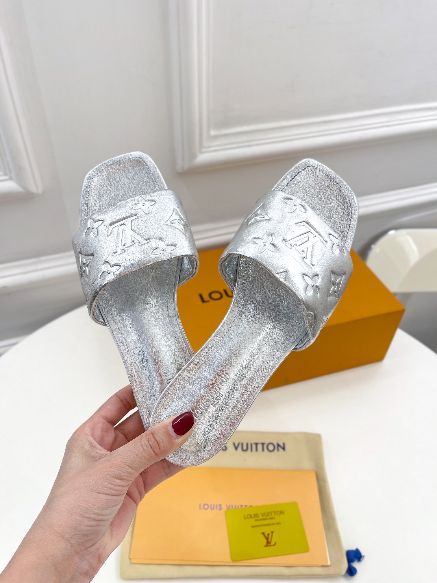Louis Vuitton Women's Revival Flat Mule Sliver For Women LV 1A9QJG - Soul Replicas