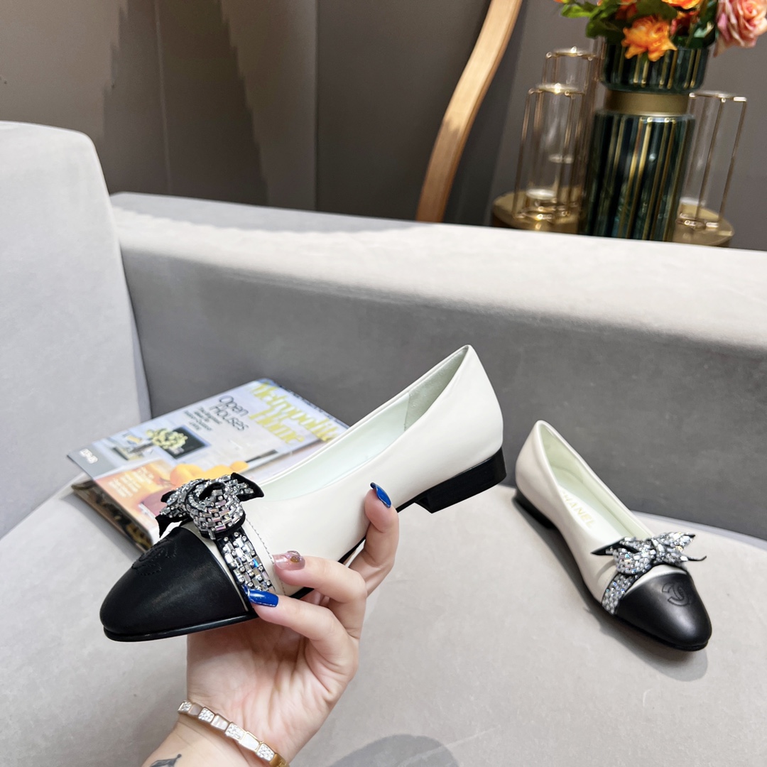 Chanel Women's Ballerinas White For Women - Soul Replicas