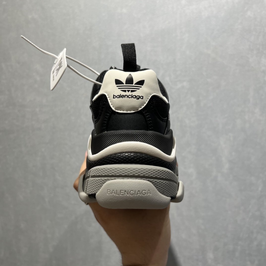 Balenciaga x Adidas Triple S Trainers Black For Women - Soul Replicas