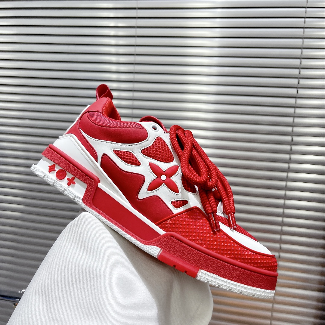 Louis Vuitton Women's Skate Sneakers Red For Women LV - Soul Replicas