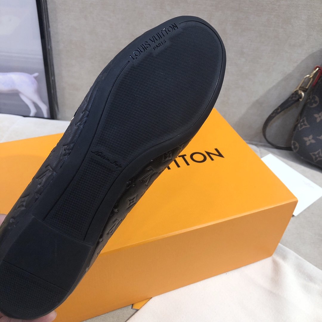 Louis Vuitton Gloria Flat Loafer Black For Women LV - Soul Replicas