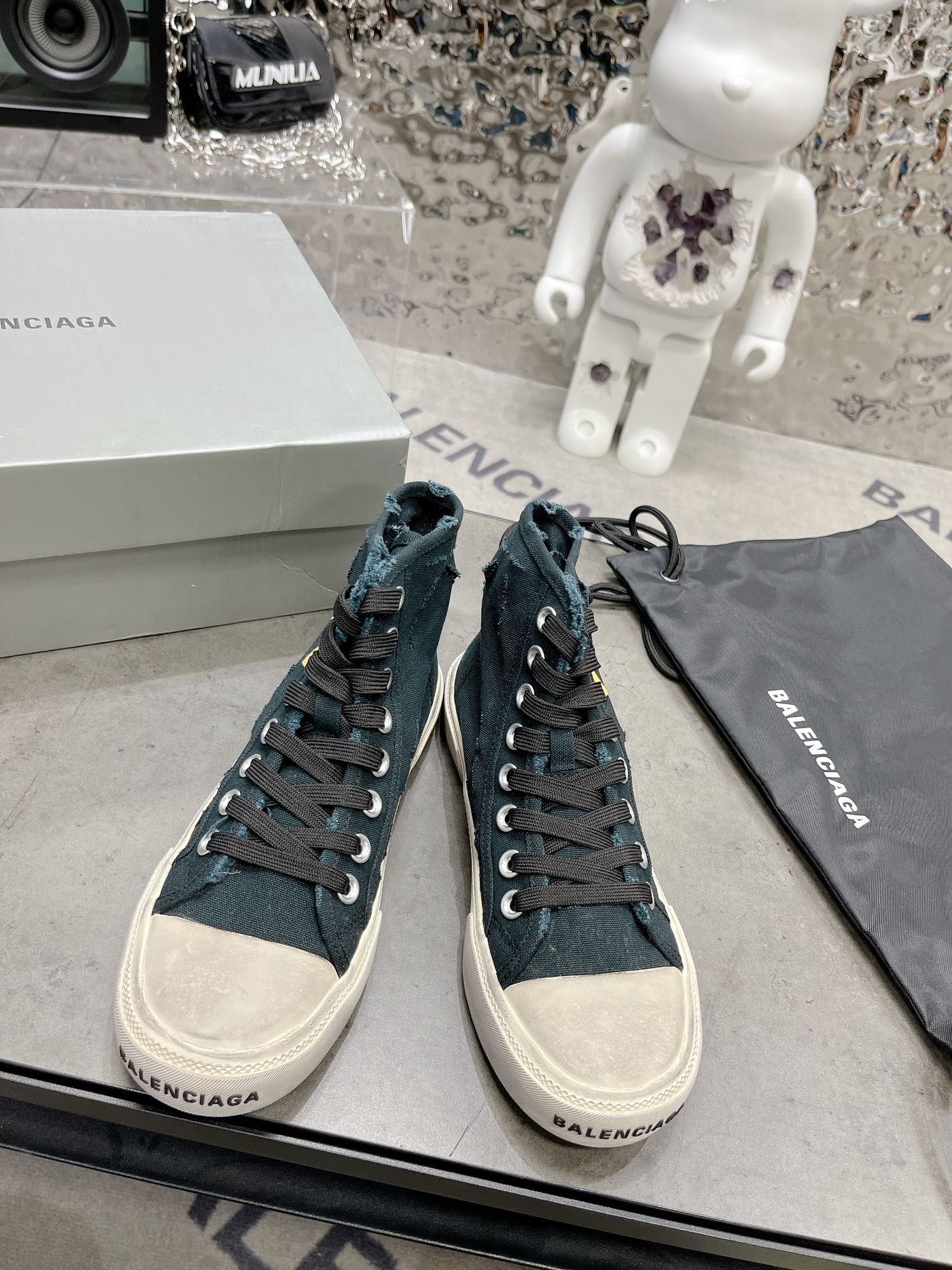 Balenciaga Paris High Top Trainers Black For Women - Soul Replicas