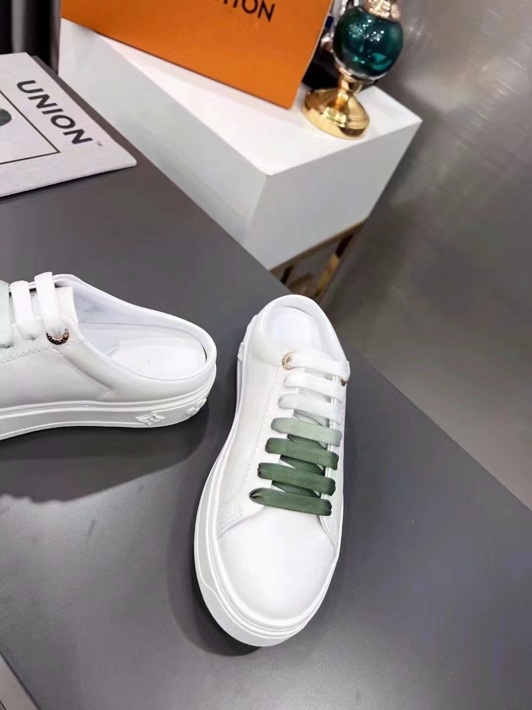 Louis Vuitton Women's Time Out Open-Back Sneaker Green For Women LV 1AA1CZ - Soul Replicas