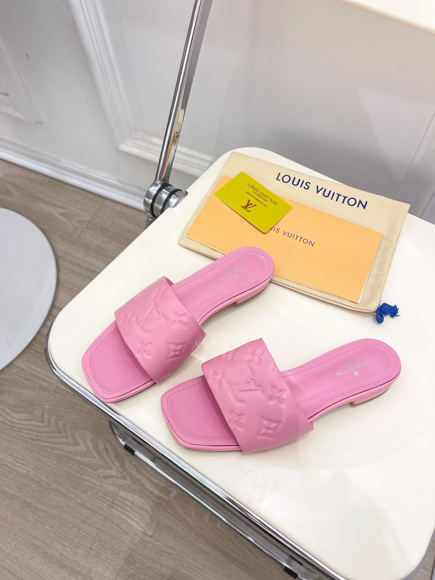 Louis Vuitton Women's Revival Flat Mule Light Pink For Women LV 1A9PA1 - Soul Replicas