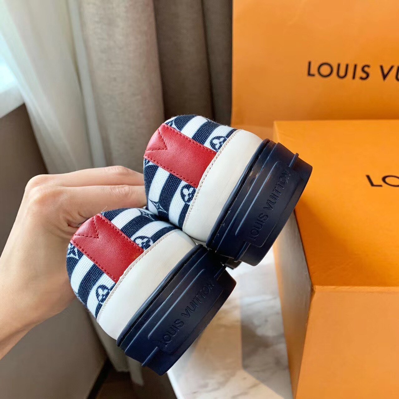 Louis Vuitton Escale Stellar Sneaker Cotton Canvas Blue For Women LV - Soul Replicas