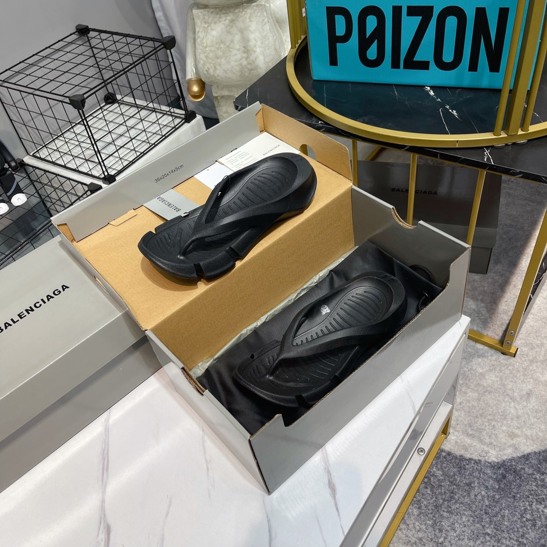 Balenciaga Slide Sandal Black For Women - Soul Replicas