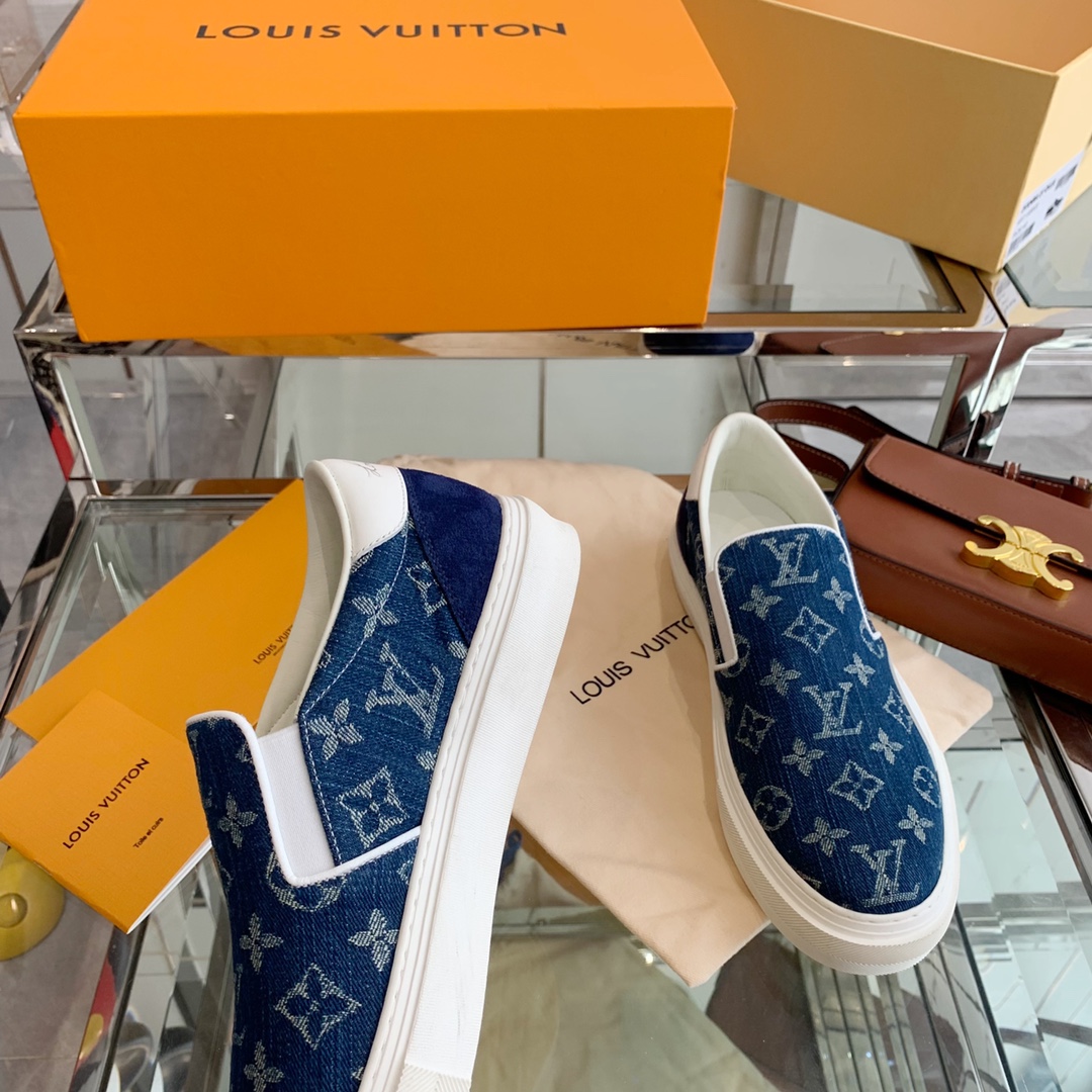 Louis Vuitton Women's Trocadero Slip On Blue For Women LV - Soul Replicas