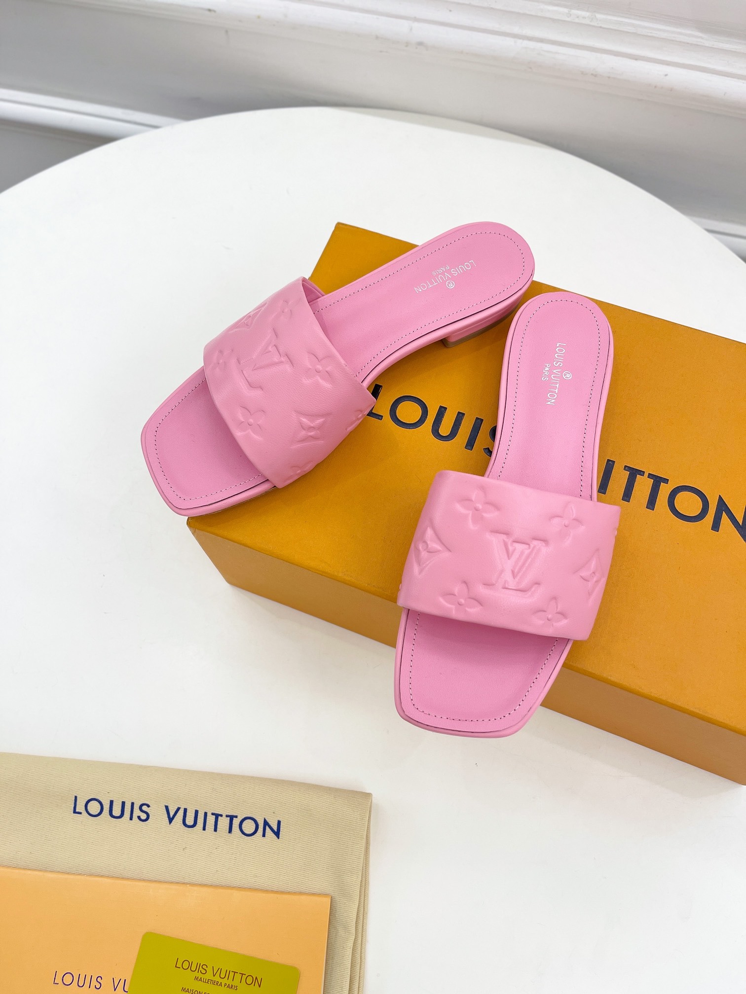 Louis Vuitton Women's Revival Flat Mule Light Pink For Women LV 1A9PA1 - Soul Replicas