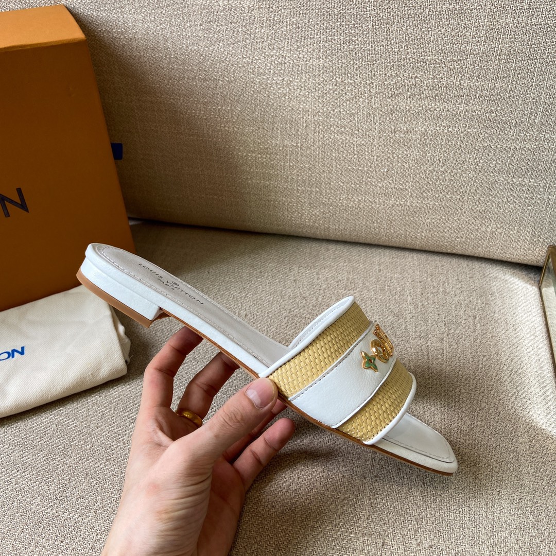 Louis Vuitton Women's Lock It Mule White For Women LV - Soul Replicas