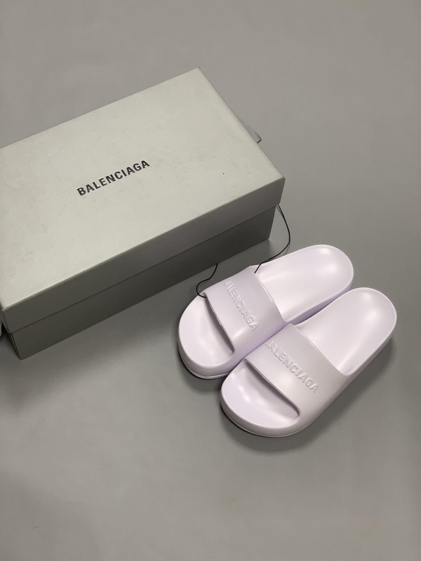 Balenciaga Pool Slide Sandal Light Purple For Women - Soul Replicas