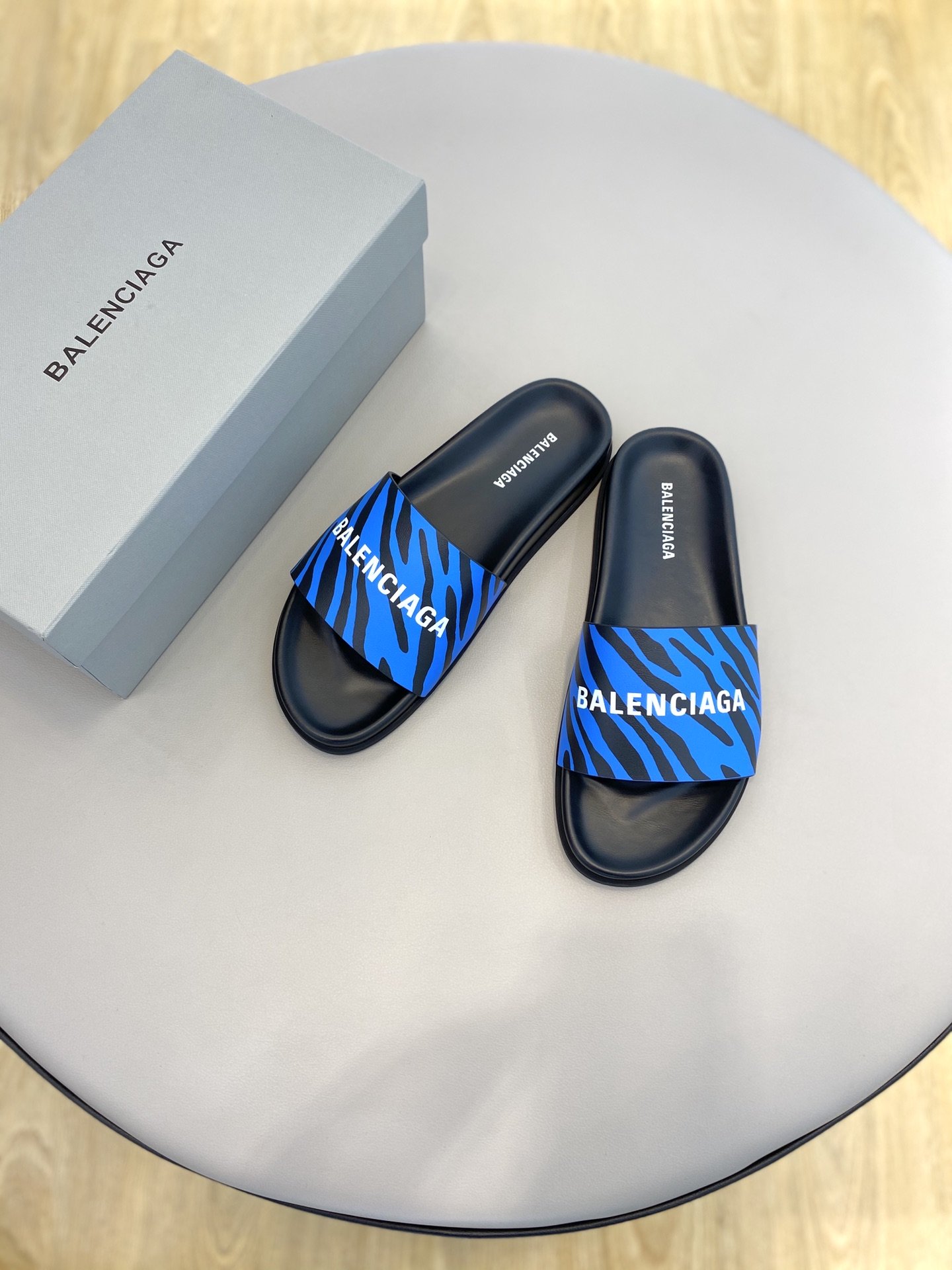 Balenciaga Slide Sandal Blue For Women - Soul Replicas