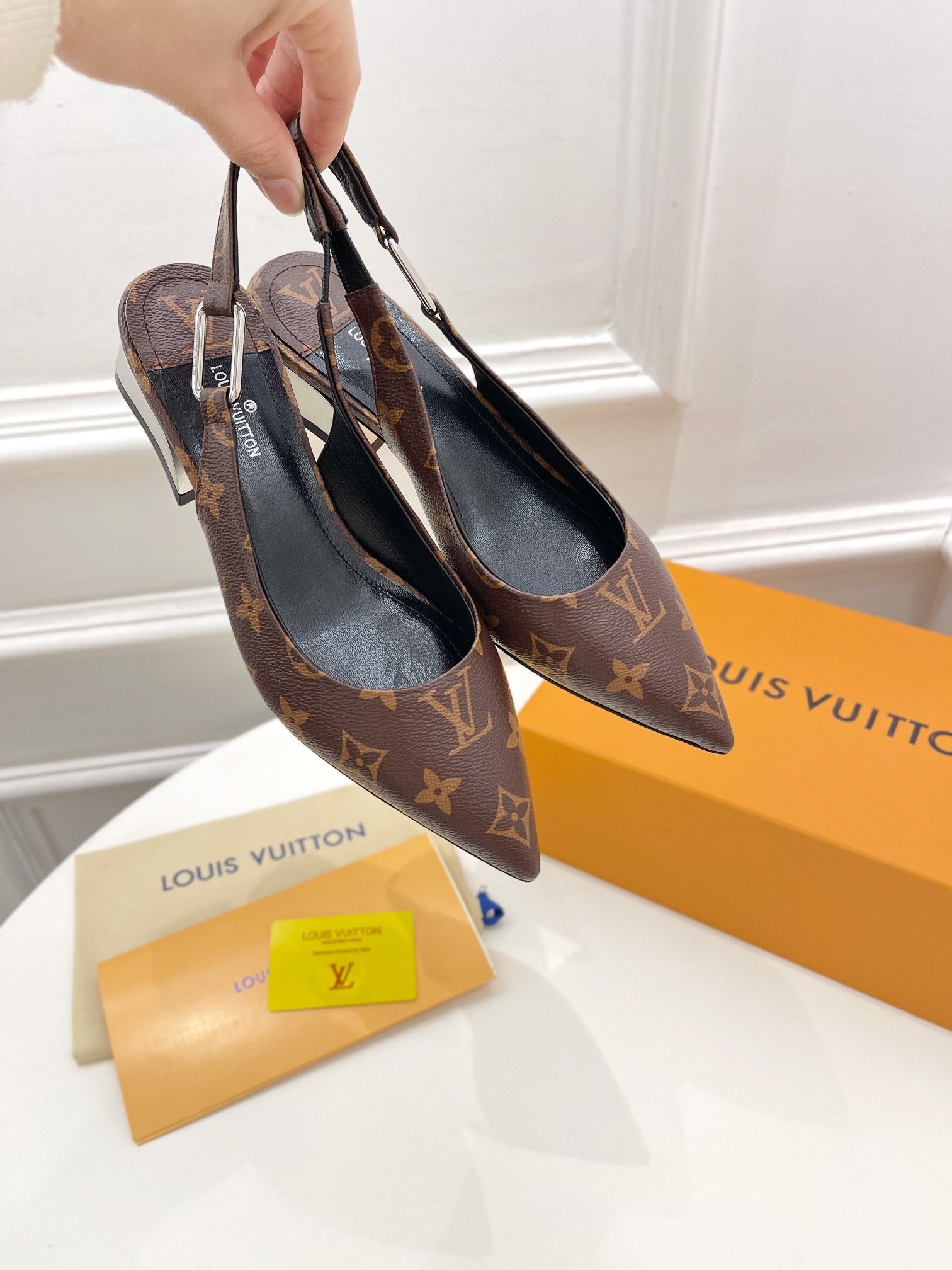 Louis Vuitton Magnetic Slingback Pump Brown For Women LV - Soul Replicas
