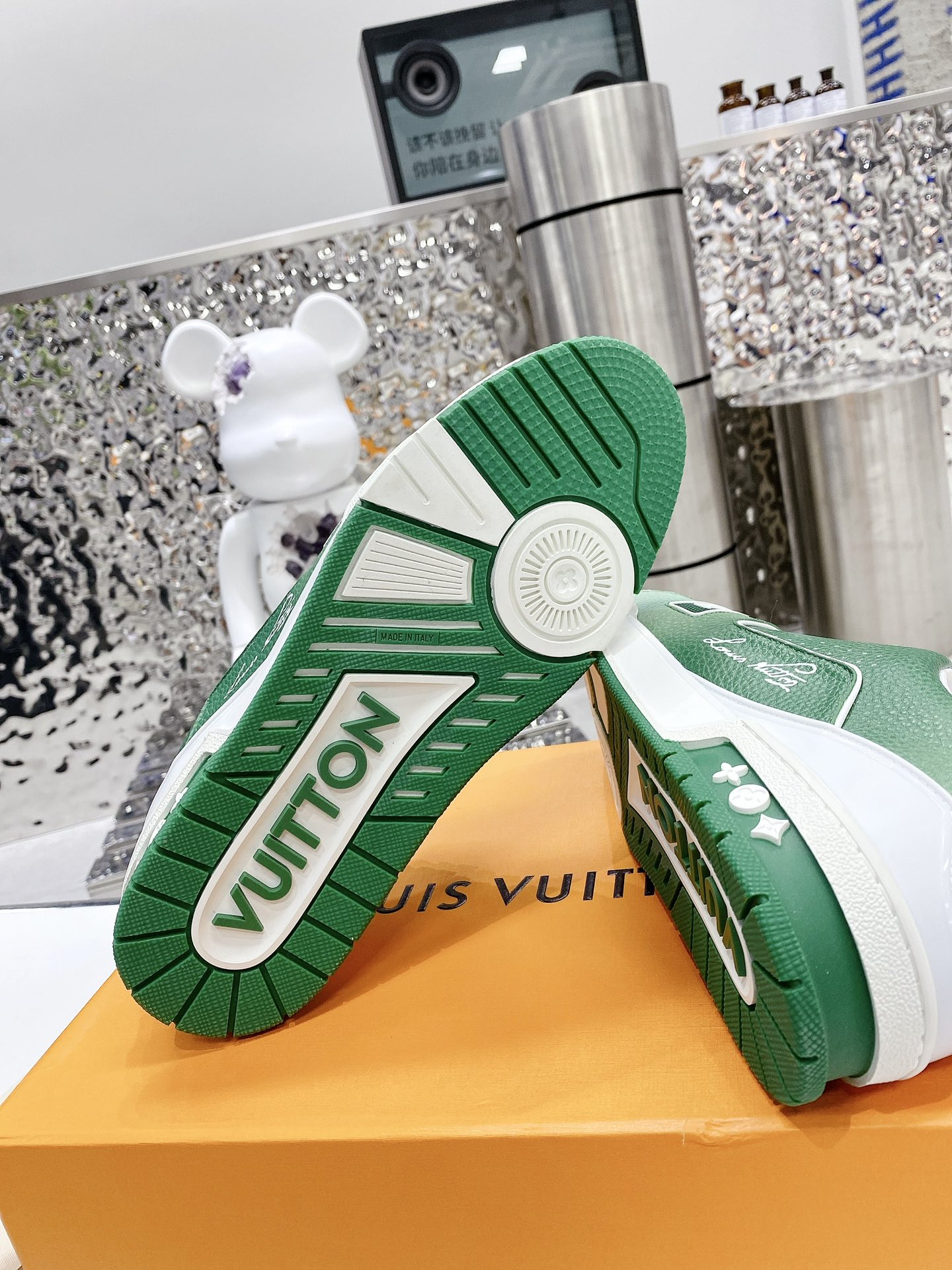 Louis Vuitton Women's LV Trainers Green For Women LV - Soul Replicas