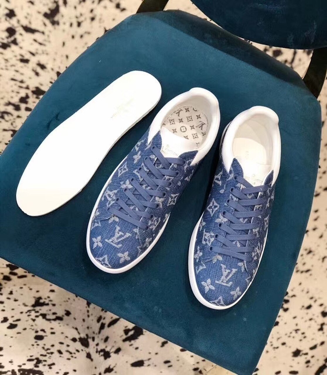Louis Vuitton Luxembourg Sneaker Monogram Canvas Blue For Women LV - Soul Replicas