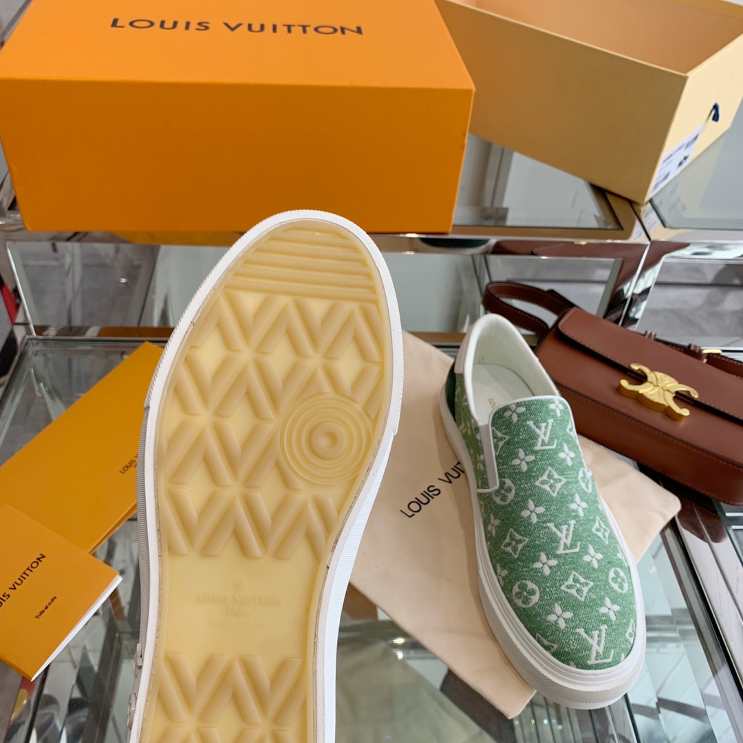 Louis Vuitton Women's Trocadero Slip On Green For Women LV - Soul Replicas