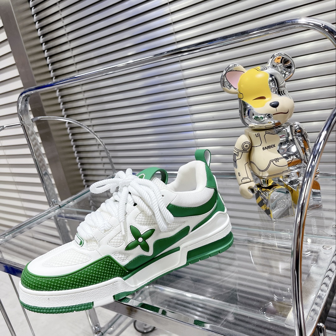 Louis Vuitton Women's Skate Sneakers Green For Women LV - Soul Replicas