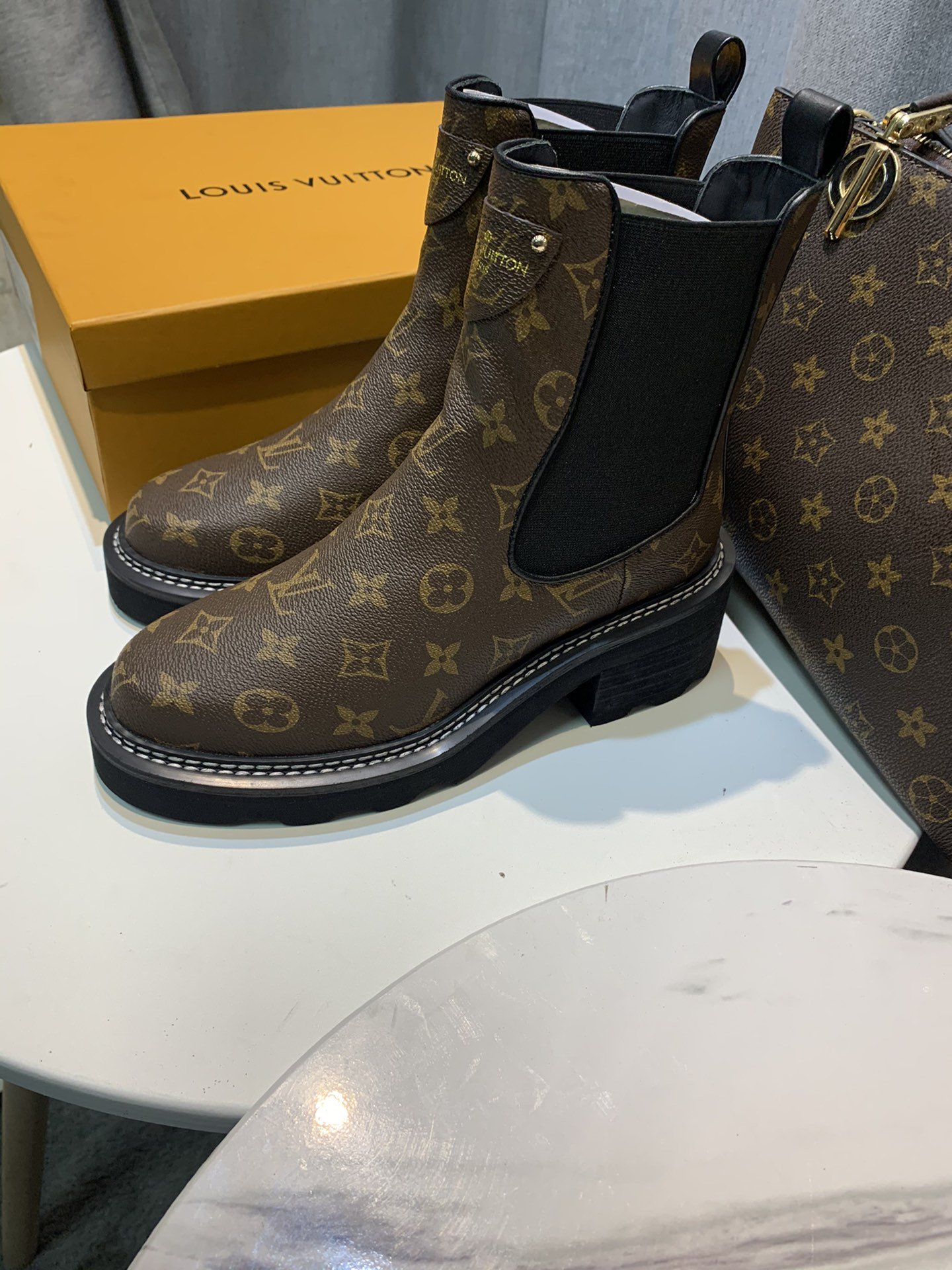 Louis Vuitton Women's LV Beaubourg Ankle Boot Brown For Women LV 1A8QCK - Soul Replicas