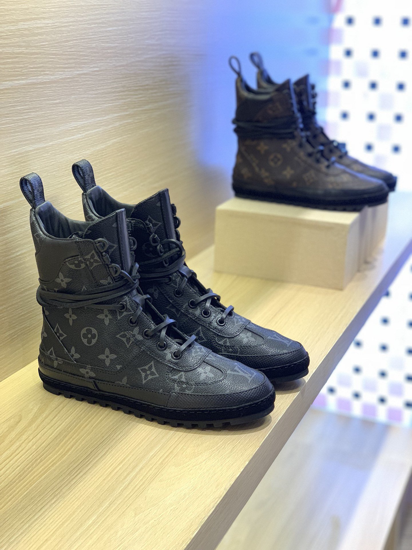 Louis Vuitton Metropolis Flat Ranger Monogram Denim Black For Women LV - Soul Replicas