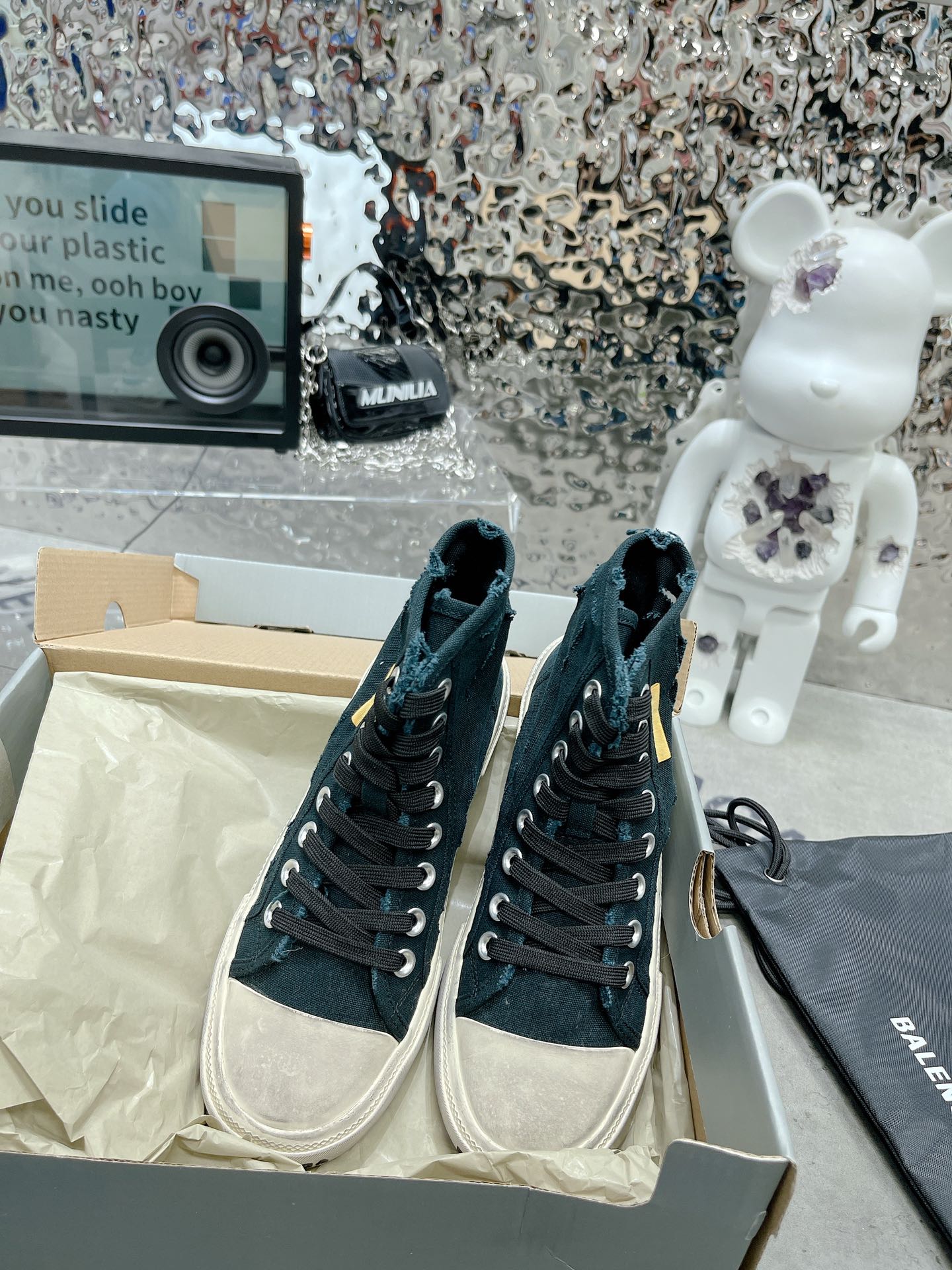 Balenciaga Paris High Top Trainers Black For Women - Soul Replicas