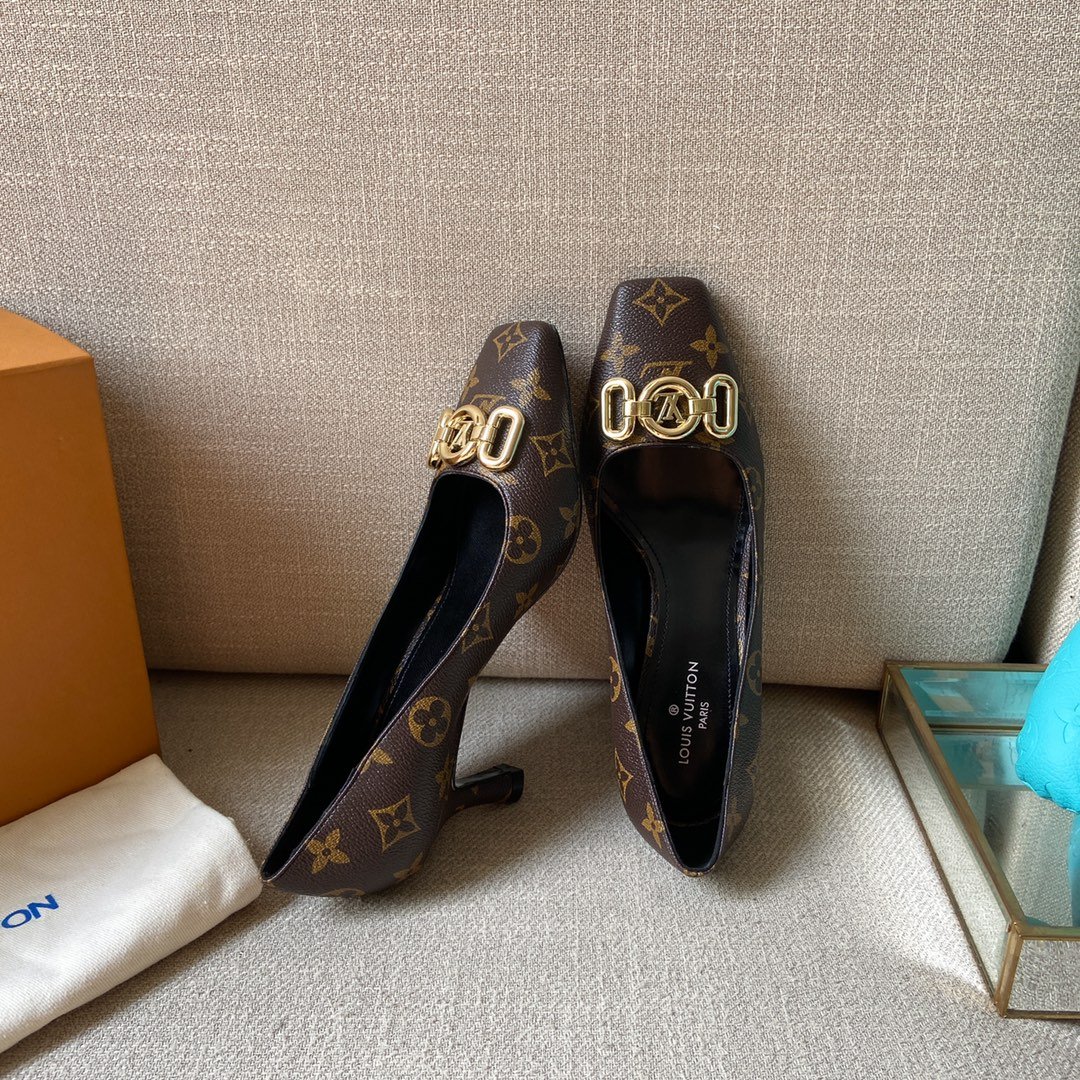 Louis Vuitton Women's Rotary Pump Cacao Brown For Women LV - Soul Replicas