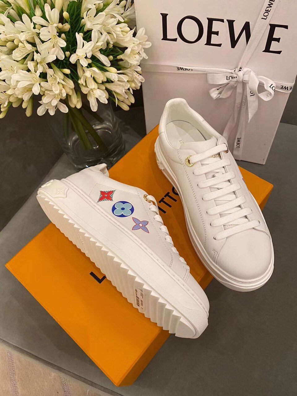 Louis Vuitton Time Out Sneaker White For Women LV - Soul Replicas