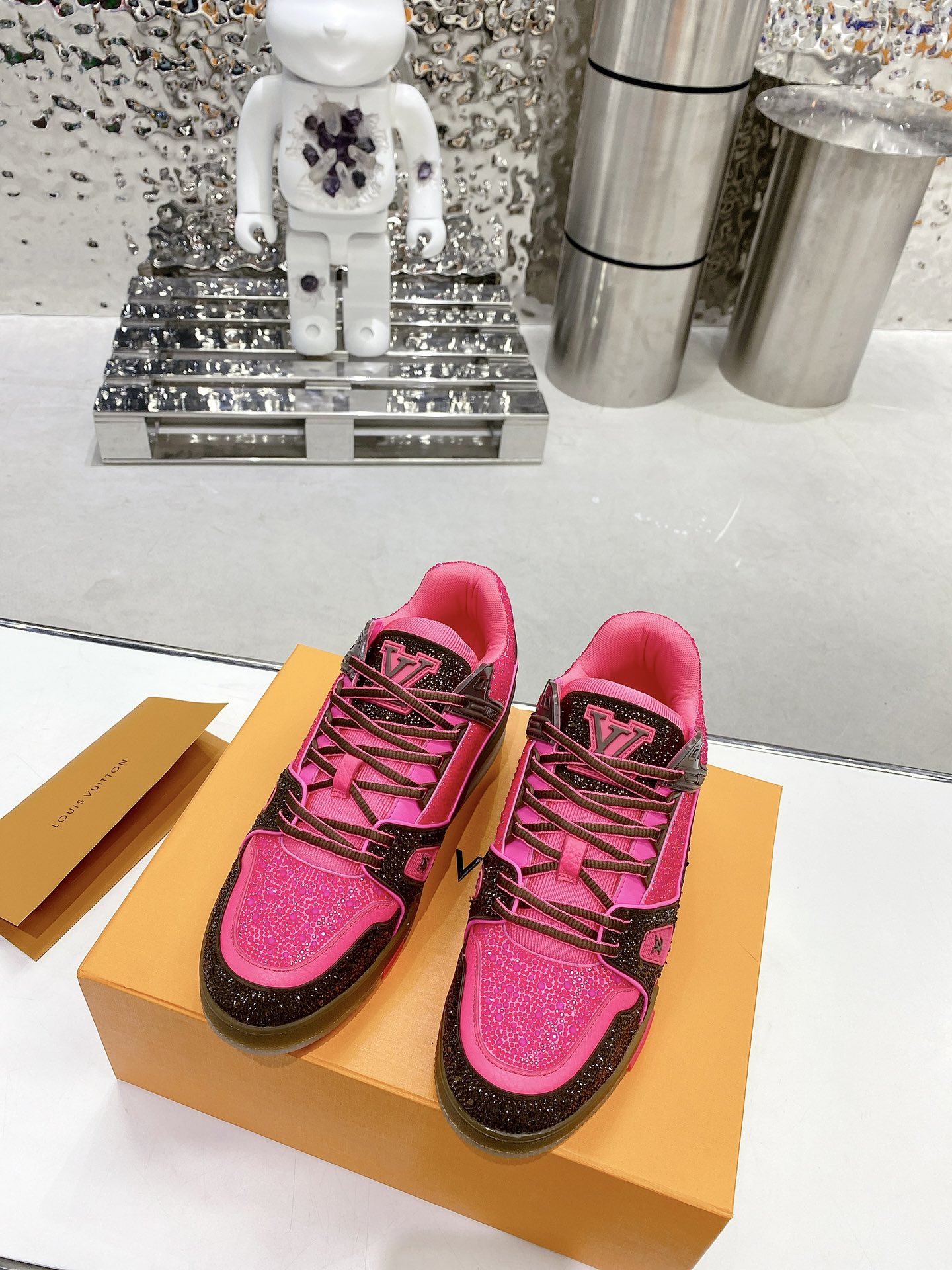Louis Vuitton Women's LV Trainers Pink For Women LV - Soul Replicas
