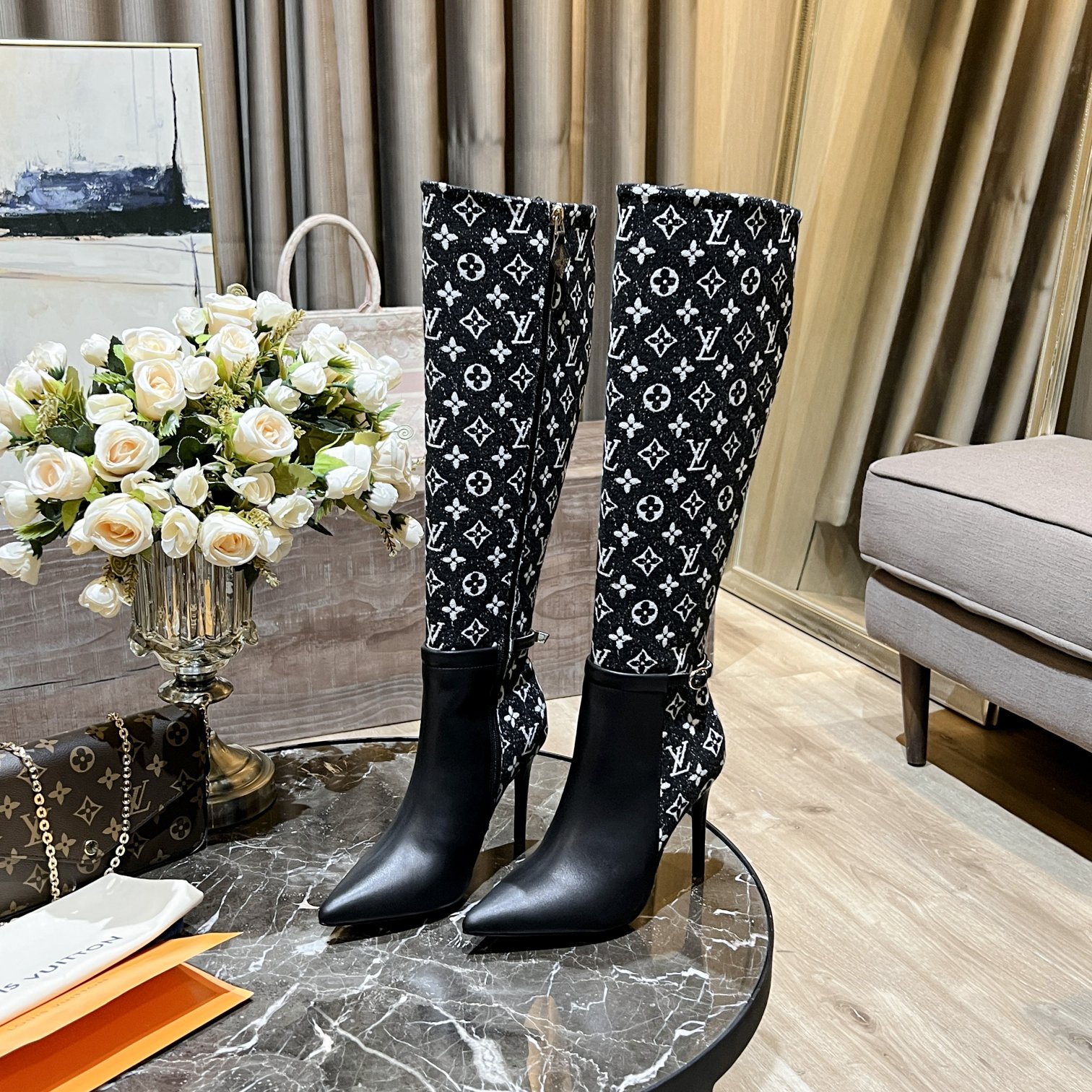 Louis Vuitton Women's Bottine Silhouette Black For Women LV - Soul Replicas