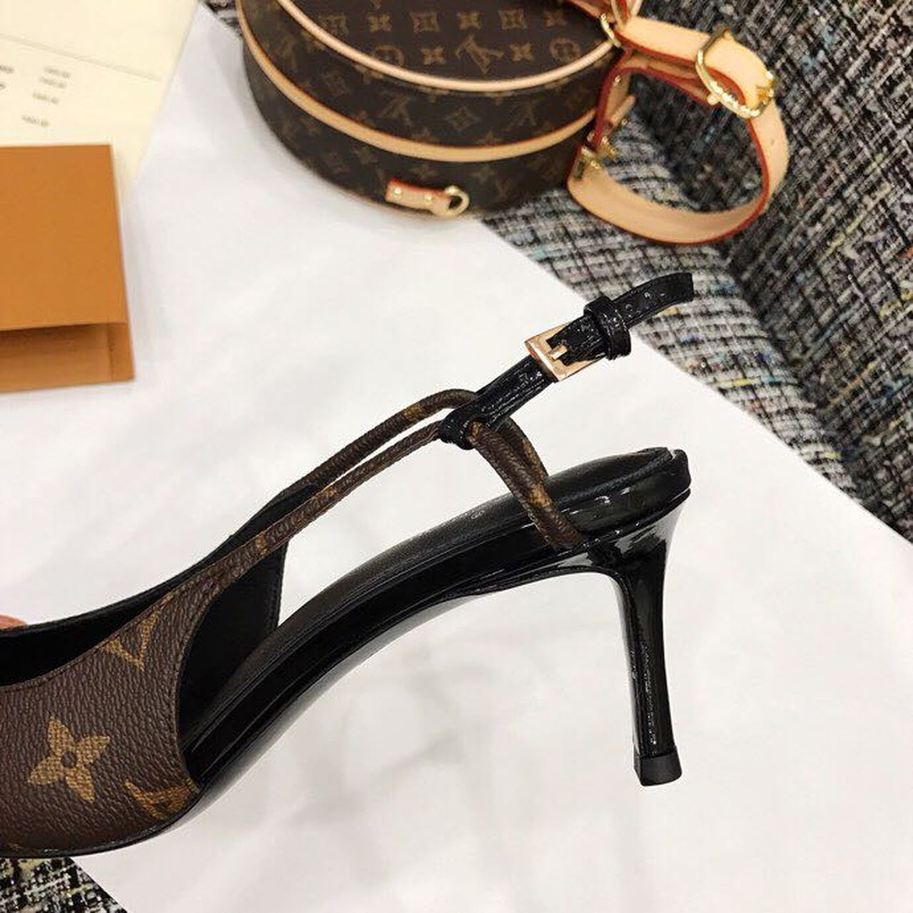 Louis Vuitton Ch?rie Slingback Pump Spring/Summer Collection 1A5BPP Brown - Soul Replicas