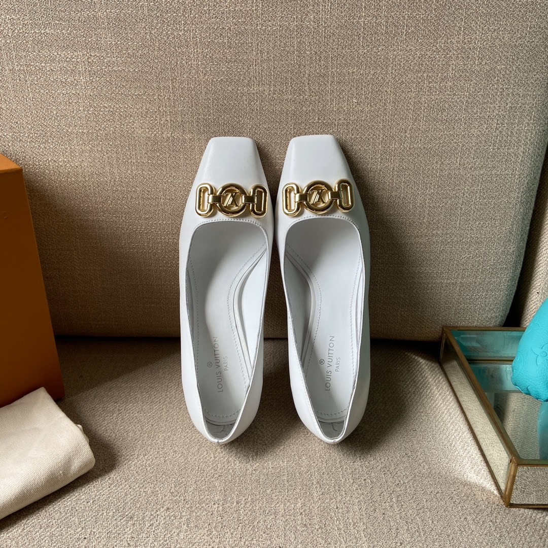 Louis Vuitton Women's Rotary Pump White For Women LV 1AAE2Y - Soul Replicas